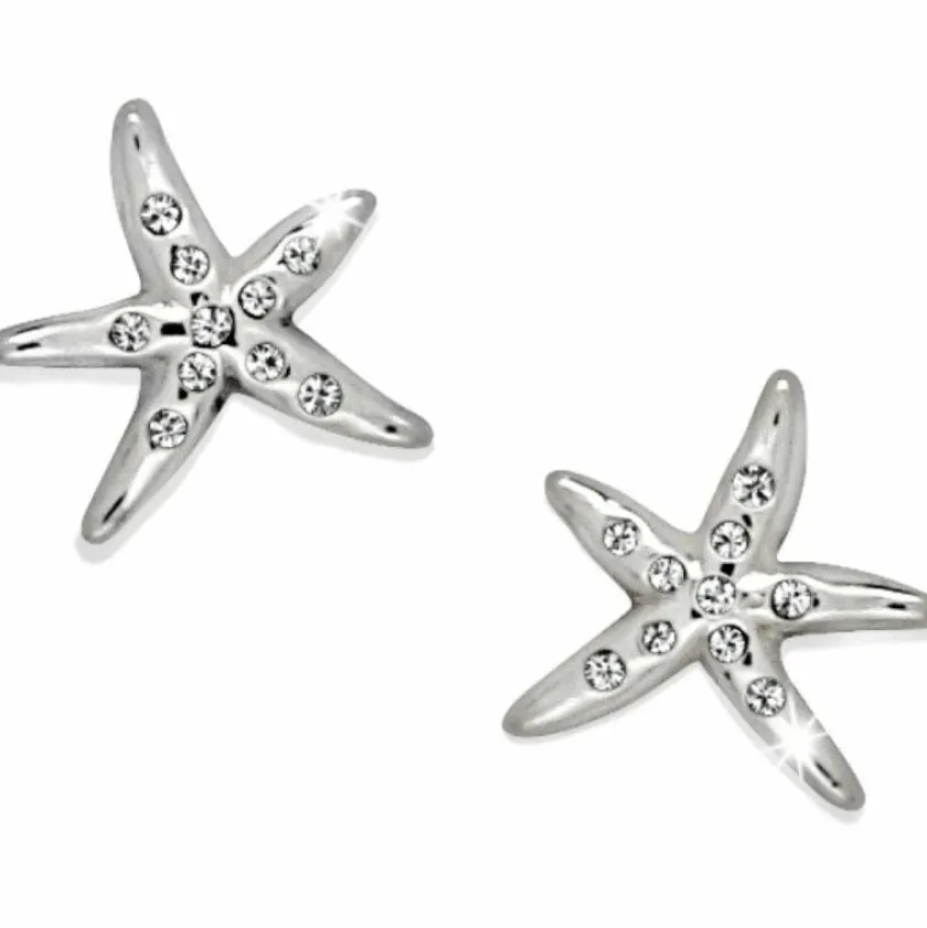 Brighton Cape Star Mini Post Earrings Silver New