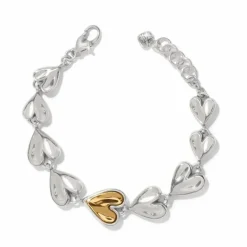 Brighton Cascade Heart Bracelet Silver-Gold Clearance
