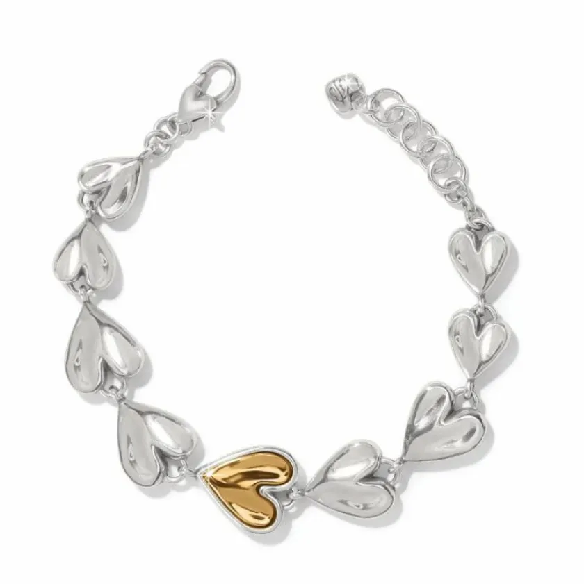 Brighton Cascade Heart Bracelet Silver-Gold Clearance
