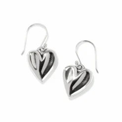 Brighton Cascade Heart Reversible French Wire Earrings Silver Fashion