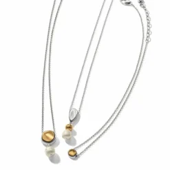 Brighton Cascade Unity Pearl Necklace Silver-Gold Clearance