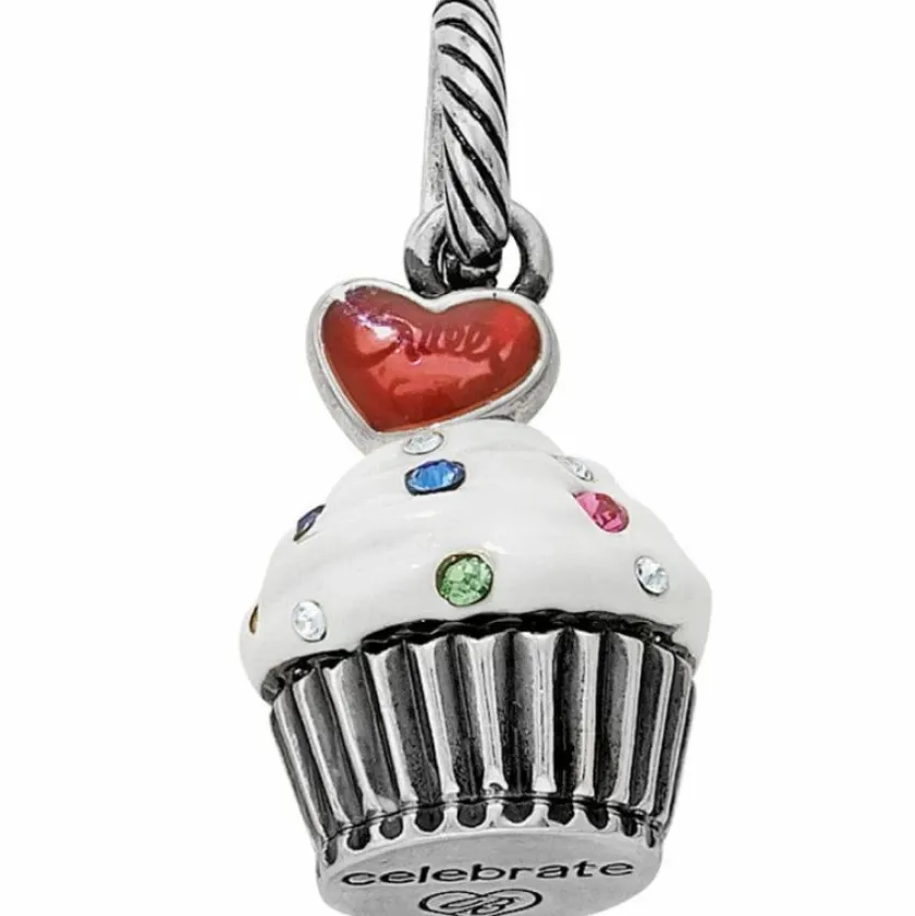 Brighton Celebrate Cupcake Charm White-Multi Outlet