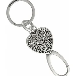 Brighton Charmer Heart Key Fob Silver New