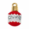Brighton Christmas Round Ornament Bead Silver-Red Online