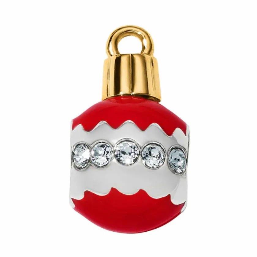 Brighton Christmas Round Ornament Bead Silver-Red Online