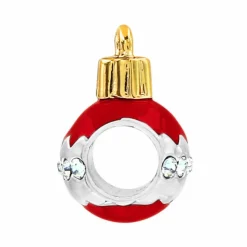 Brighton Christmas Round Ornament Bead Silver-Red Online
