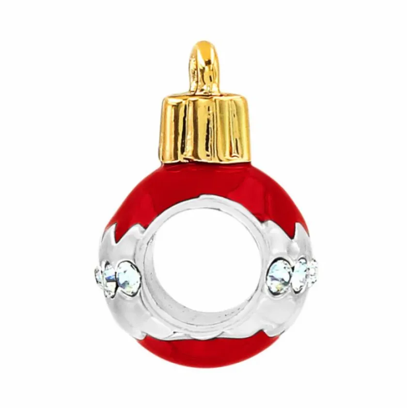 Brighton Christmas Round Ornament Bead Silver-Red Online