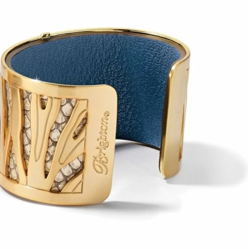 Brighton Christo Johannesburg Wide Cuff Bracelet Set Gold-GoldSnake Hot