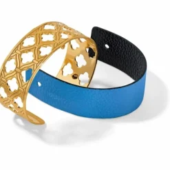 Brighton Christo London Narrow Cuff Bracelet Set Gold-BaliBlue Fashion