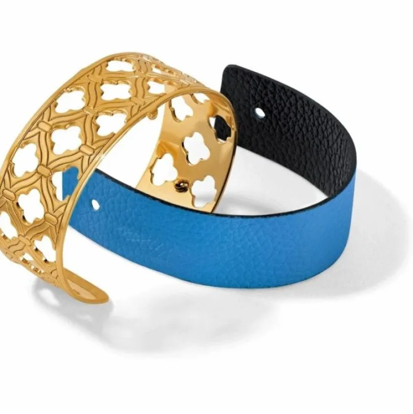 Brighton Christo London Narrow Cuff Bracelet Set Gold-BaliBlue Fashion