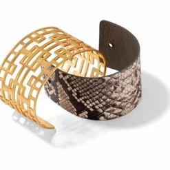 Brighton Christo Lyon Wide Cuff Bracelet Set Gold-Pearl Discount
