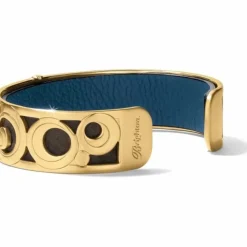 Brighton Christo Maui Slim Cuff Bracelet Set Gold-Chocolate Hot