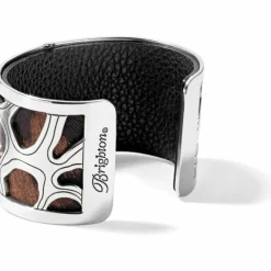 Brighton Christo Nairobi Wide Cuff Bracelet Set Silver-Leopard Sale