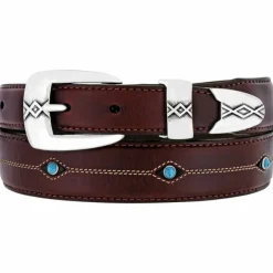 Brighton Cody Turquoise Taper Belt Brown-Black Discount