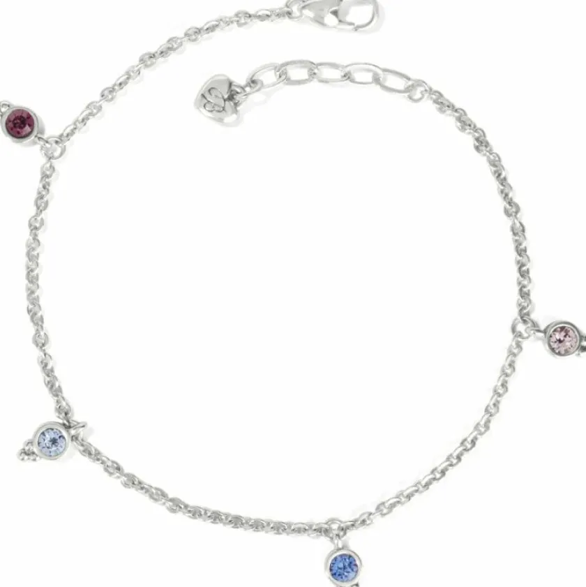 Brighton Color Drops Anklet Silver-Multi Hot