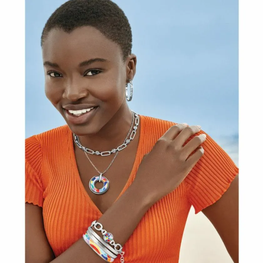 Brighton Colormix Bangle Silver-Multi Hot