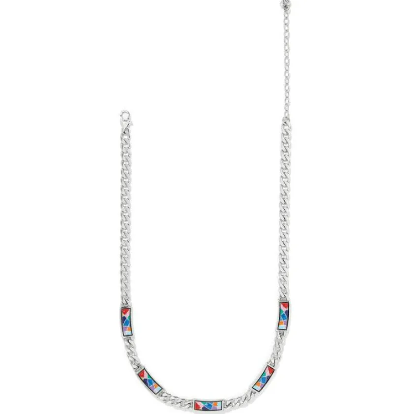 Brighton Colormix Block Necklace Silver-Multi Hot