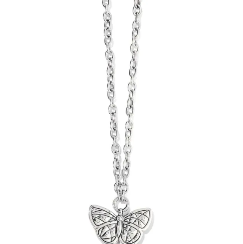 Brighton Colormix Butterfly Ring Necklace Silver-Multi Fashion