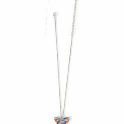 Brighton Colormix Butterfly Short Necklace Silver-Multi Hot