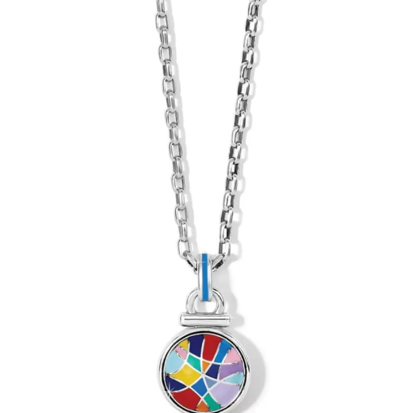 Brighton Colormix Domed Necklace Silver-Multi Fashion