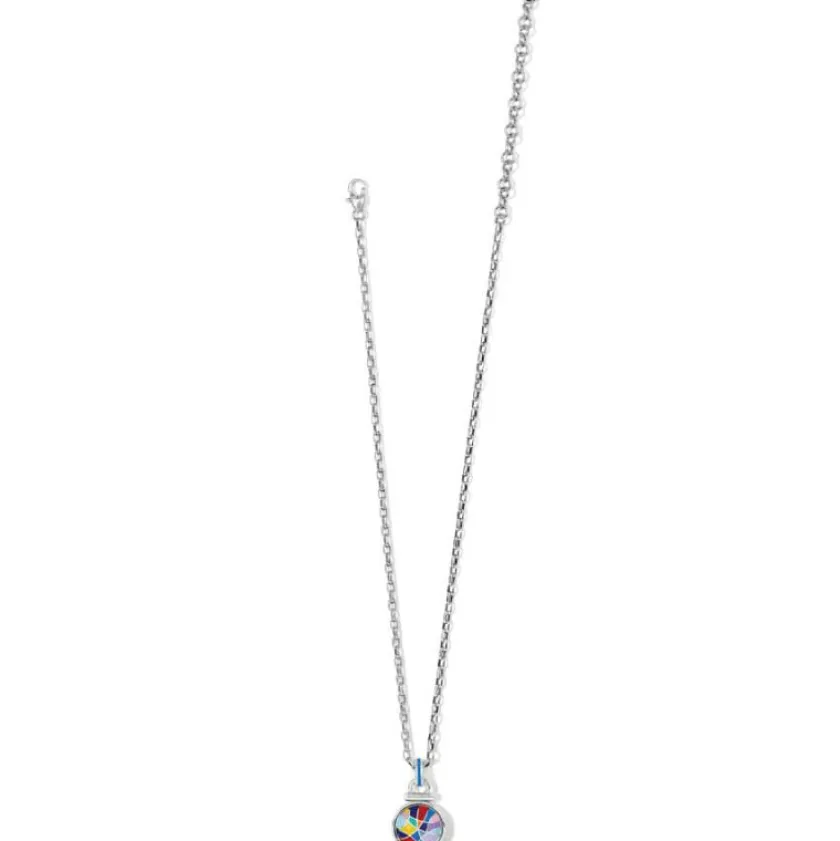 Brighton Colormix Domed Necklace Silver-Multi Fashion