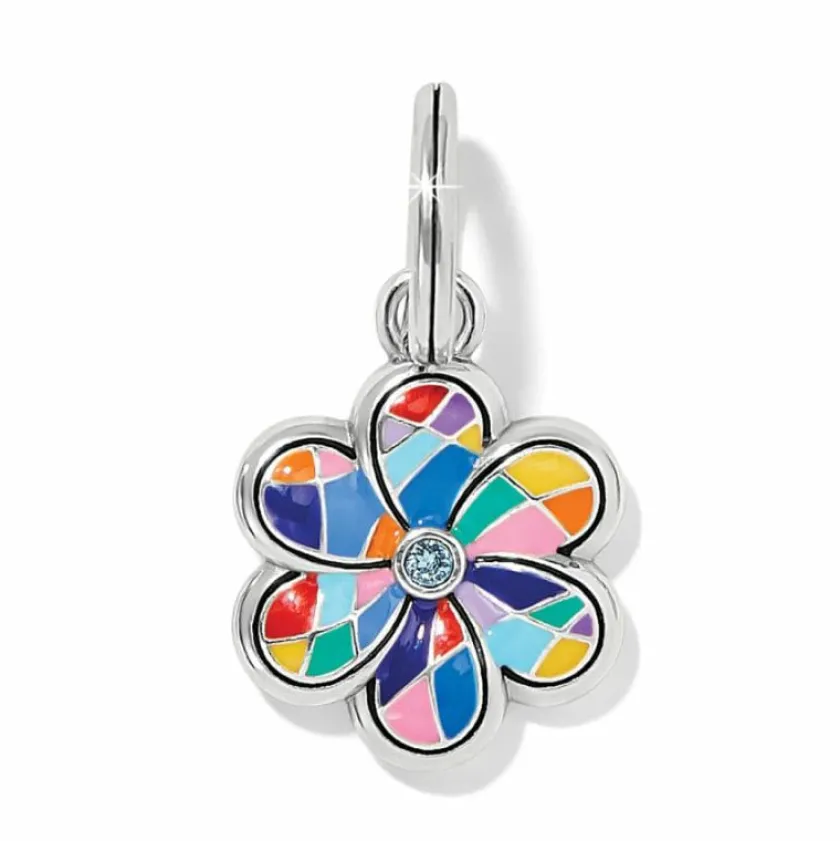 Brighton Colormix Flower Charm Silver-Multi Clearance