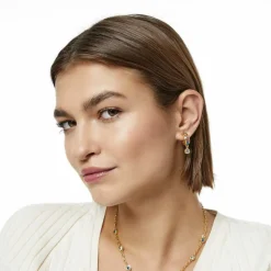 Brighton Colormix Jewel Hoop Earrings Gold-Multi New