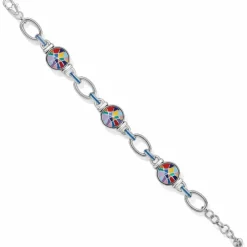 Brighton Colormix Link Bracelet Silver-Multi New