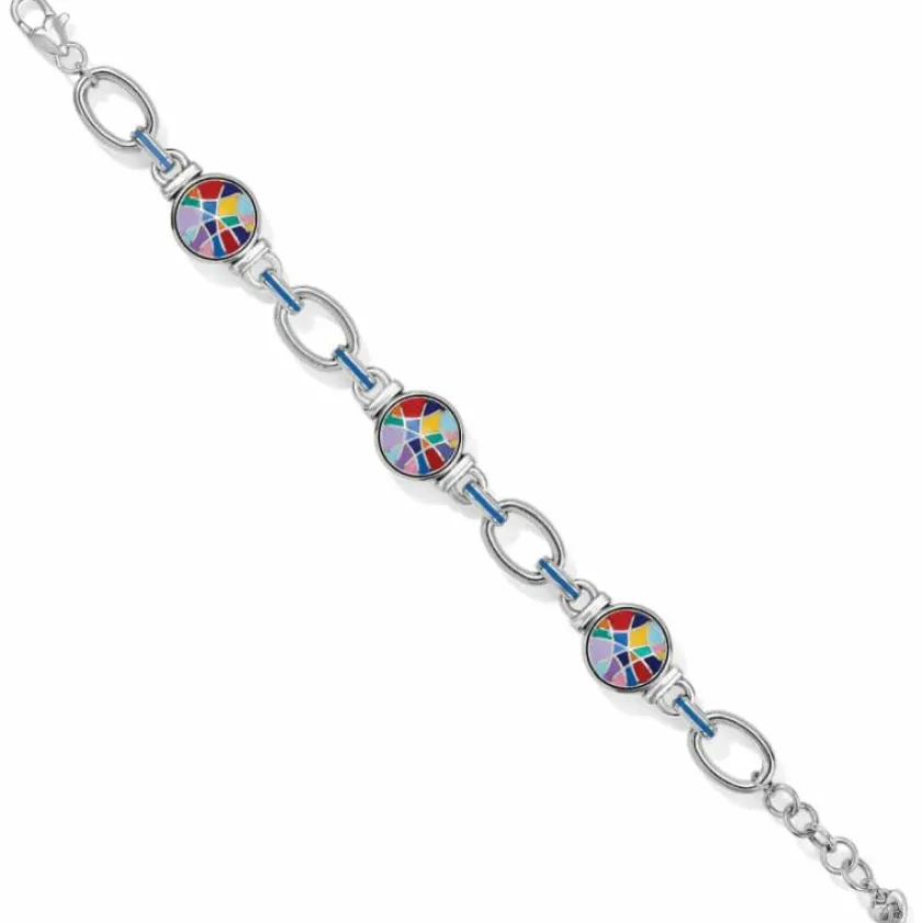 Brighton Colormix Link Bracelet Silver-Multi New