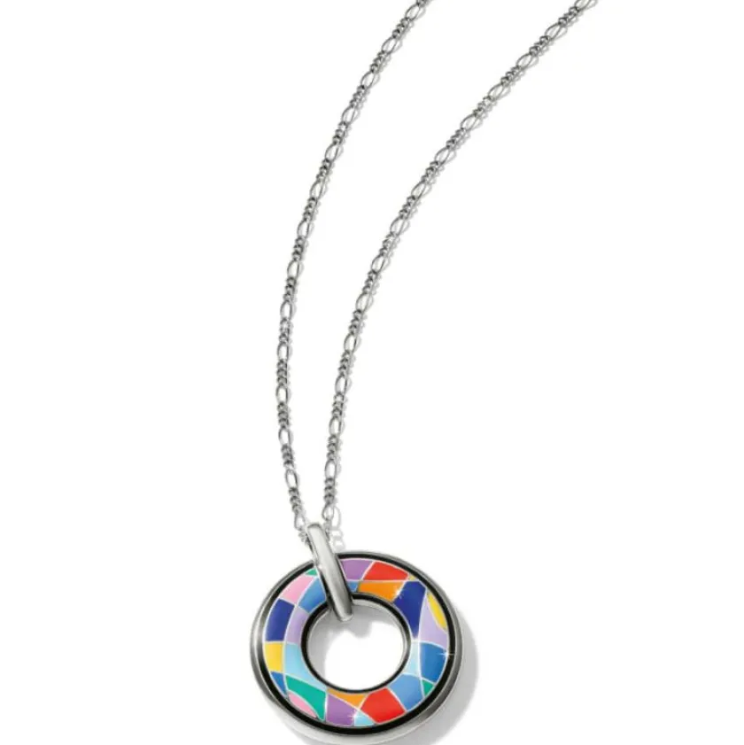 Brighton Colormix Reversible Necklace Silver-Multi Clearance