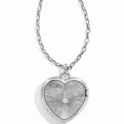 Brighton Contempo Convertible Locket Necklace Silver Best