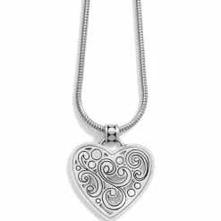 Brighton Contempo Heart Necklace Silver Outlet