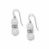 Brighton Contempo Heart Pearl French Wire Earrings Silver-Pearl Outlet