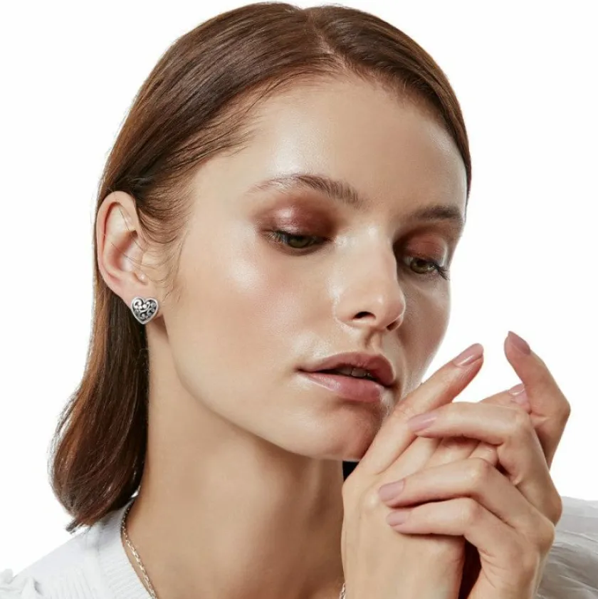 Brighton Contempo Heart Post Earrings Best