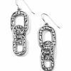 Brighton Contempo Linx French Wire Earrings Silver New