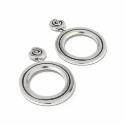 Brighton Contempo Moda Ring Post Drop Earrings Silver Best
