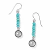 Brighton Contempo Nuevo Azul Dome French Wire Earrings Silver-Turquoise Outlet