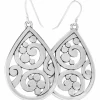 Brighton Contempo Teardrop French Wire Earrings Silver Hot