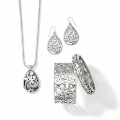Brighton Contempo Teardrop French Wire Earrings Silver Hot