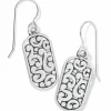 Brighton Contempo Token Tag French Wire Earrings Silver Clearance