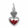 Brighton Count Your Blessings With Love Charm Silver-Red Best