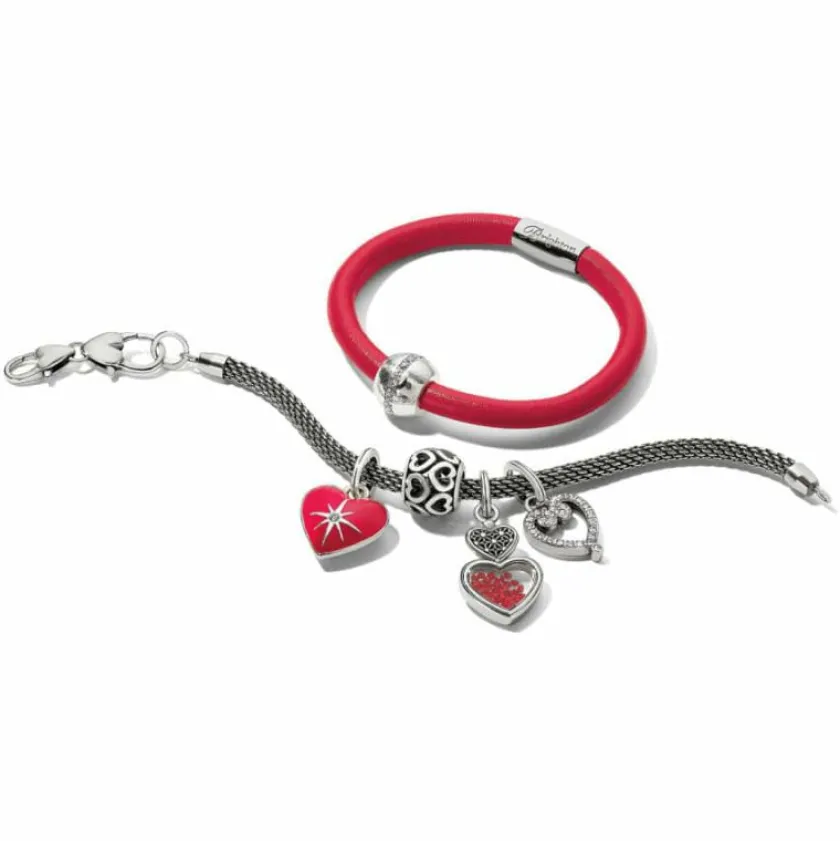 Brighton Count Your Blessings With Love Charm Silver-Red Best
