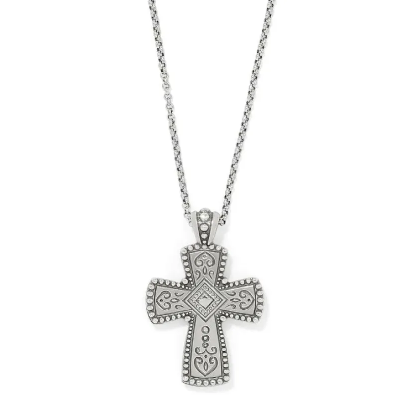 Brighton Covenant Cross Necklace Silver-Gold New