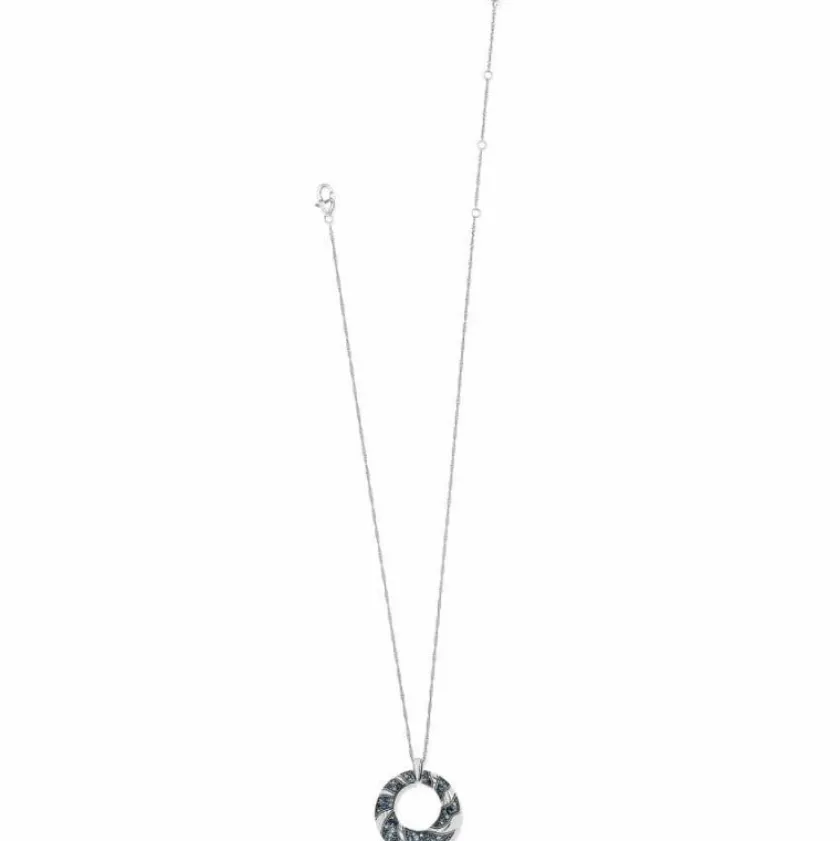 Brighton Crystal Passage Ring Necklace Silver-Blues Outlet