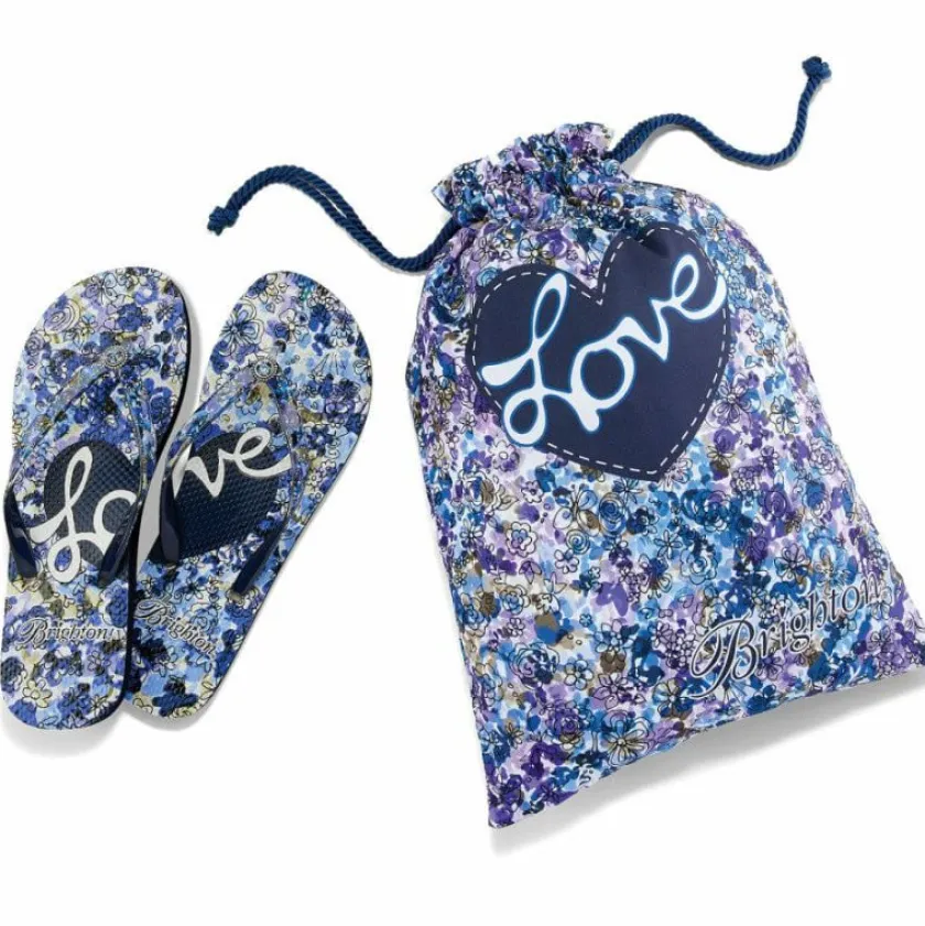 Brighton Dahlia Flip Flops Blues New