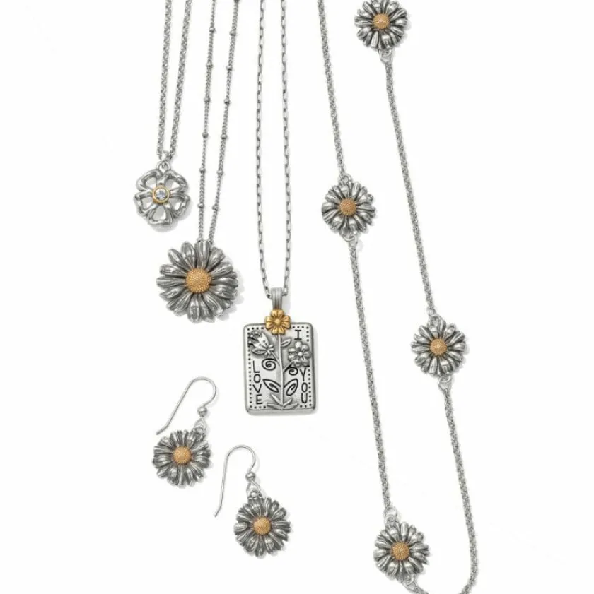 Brighton Daisy Dee Long Necklace Silver-Gold Clearance