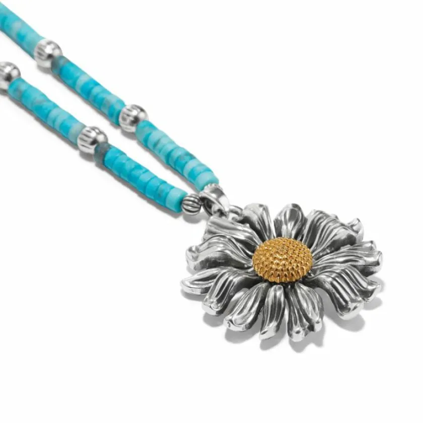 Brighton Daisy Dee Turquoise Necklace Silver-Turquoise Best
