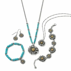 Brighton Daisy Dee Turquoise Necklace Silver-Turquoise Best