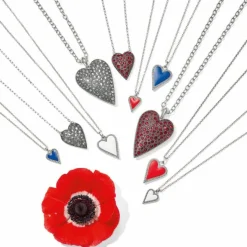 Brighton Dazzling Love Necklace Silver-Red Fashion