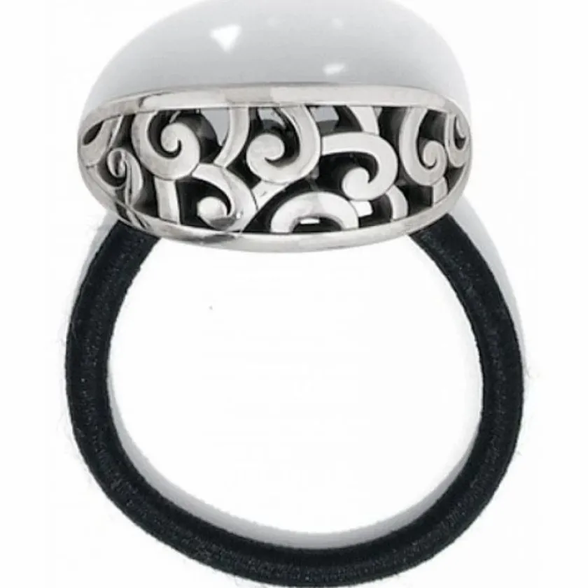 Brighton Deco Lace Ponytail Holder Silver Online